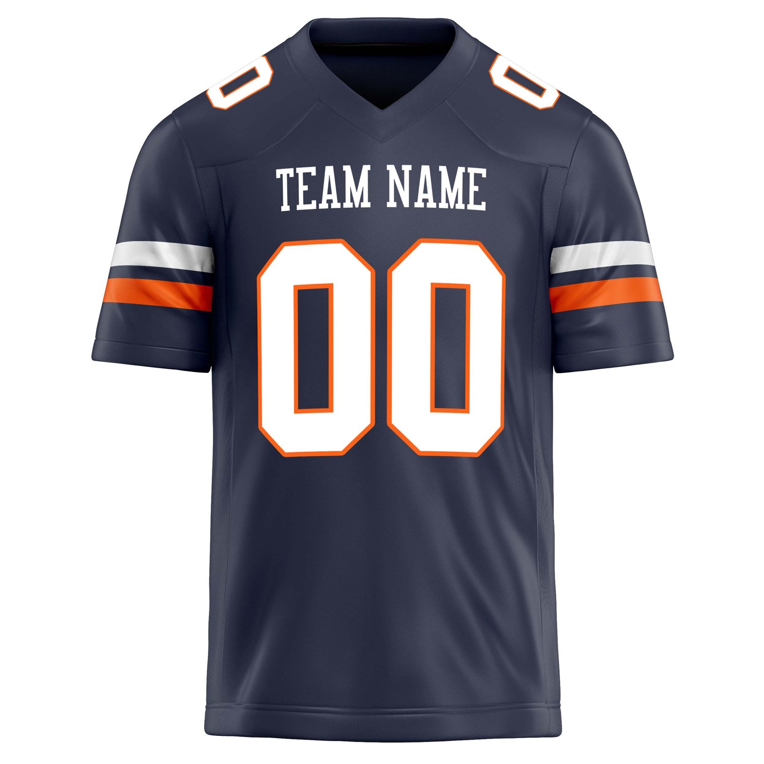 Personalized Navy & White Solid Colour Football Jersey