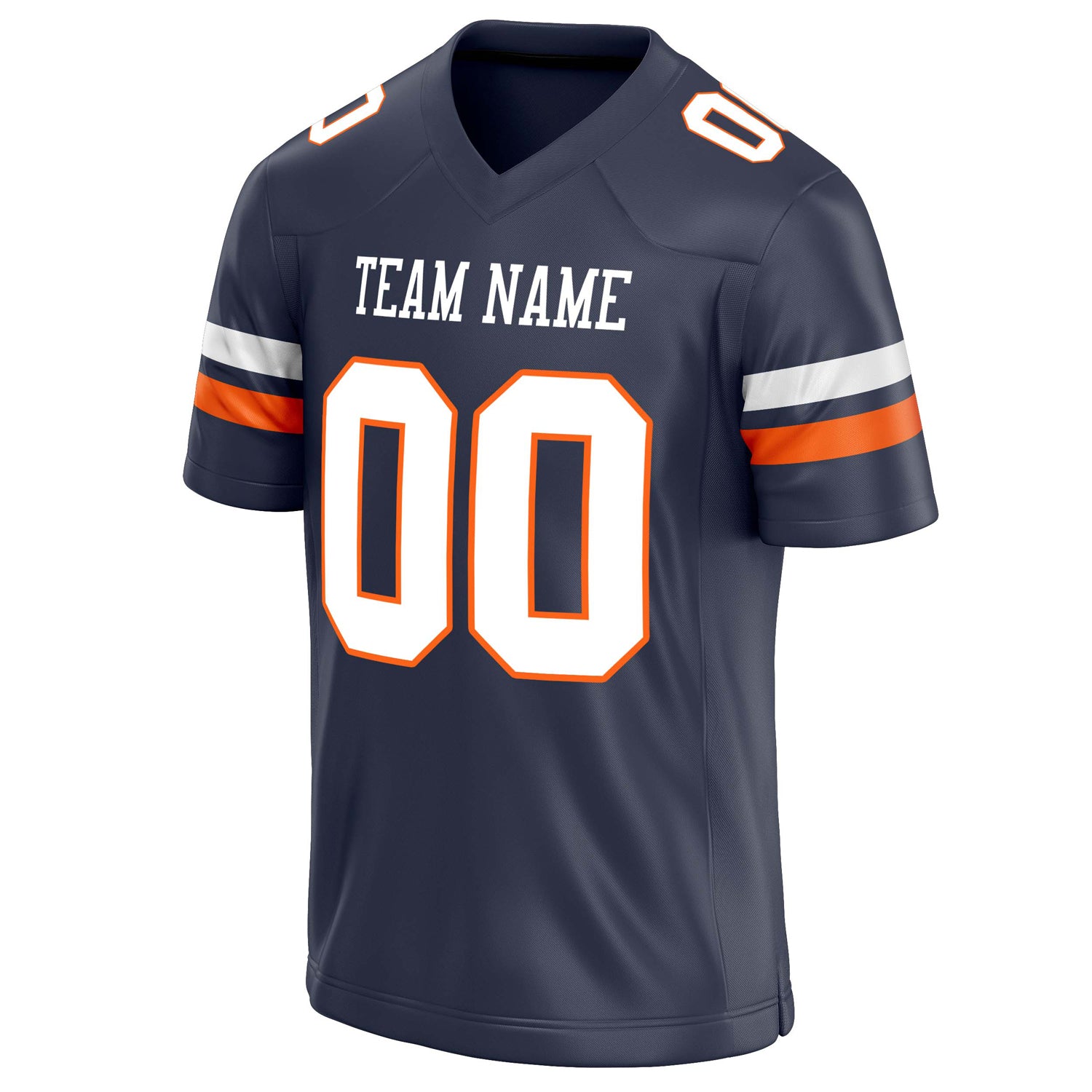 Personalized Navy & White Solid Colour Football Jersey