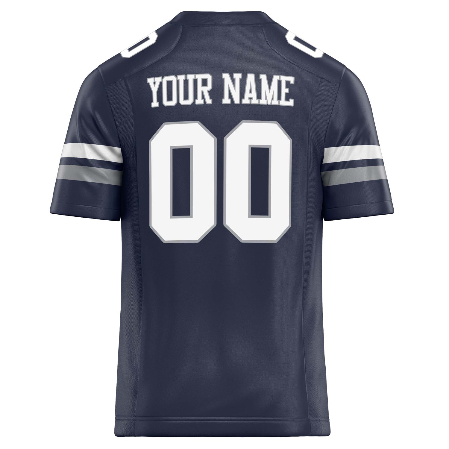 Personalized Navy & White Solid Colour Football Jersey