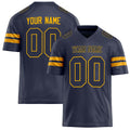 Personalized Navy gold Solid Colour Football Jersey FT02240730NA294