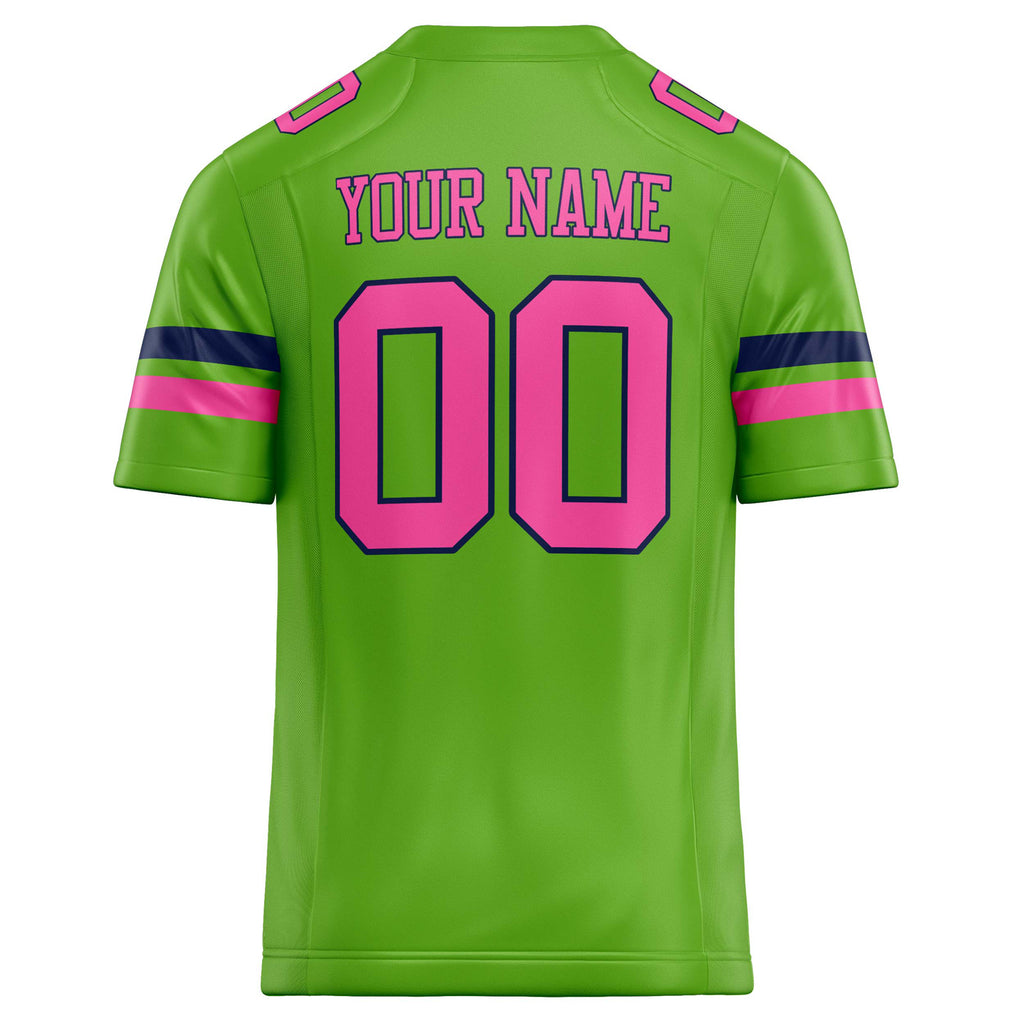 Personalized Neon & Green pink Solid Colour Football Jersey