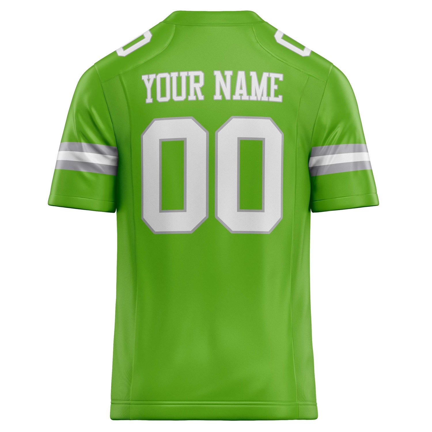Personalized Neon & Green White Solid Colour Football Jersey