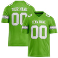 Personalized Neon Green White Solid Colour Football Jersey FT02240730NE296