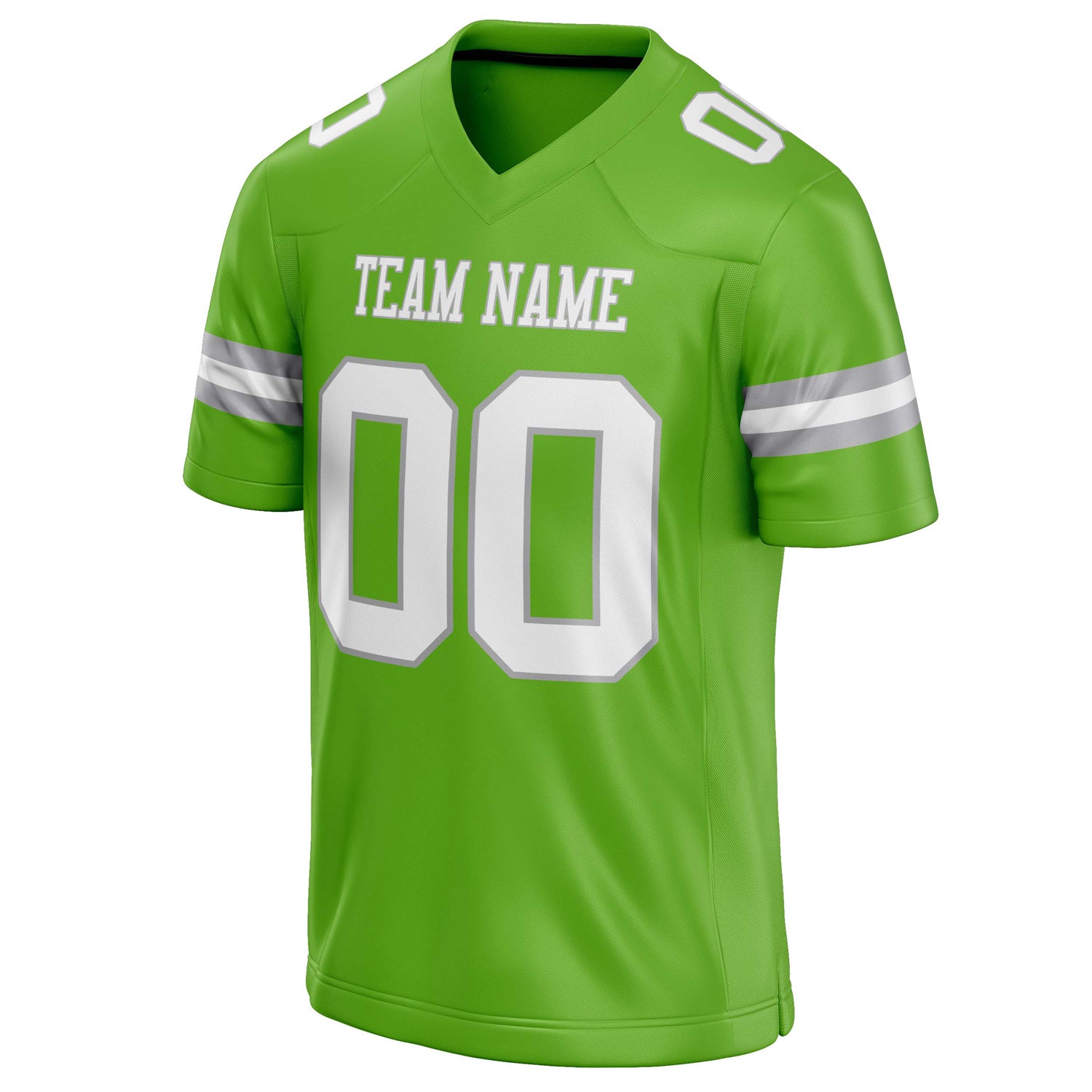 Personalized Neon & Green White Solid Colour Football Jersey