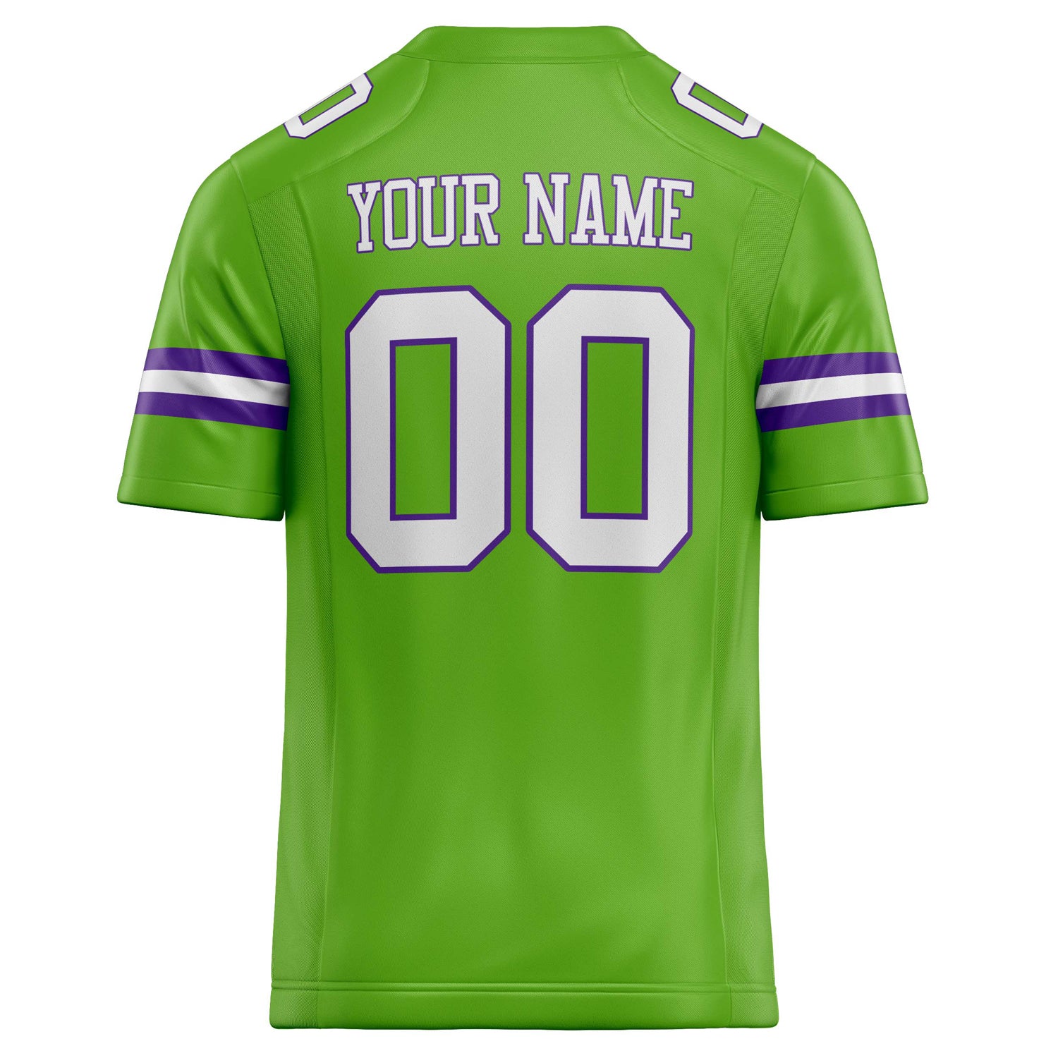 Personalized Neon & Green White Solid Colour Football Jersey