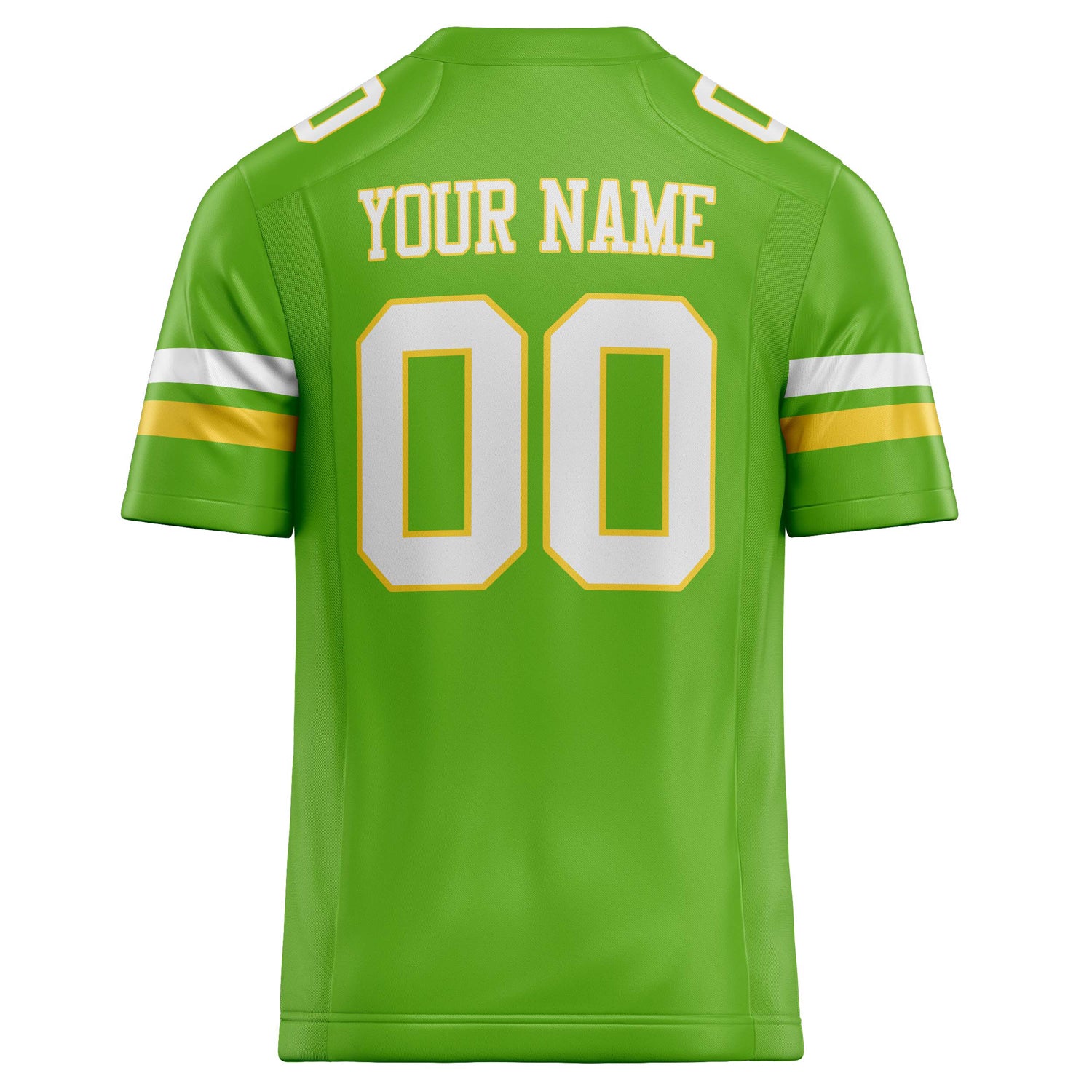 Personalized Neon & Green White Solid Colour Football Jersey