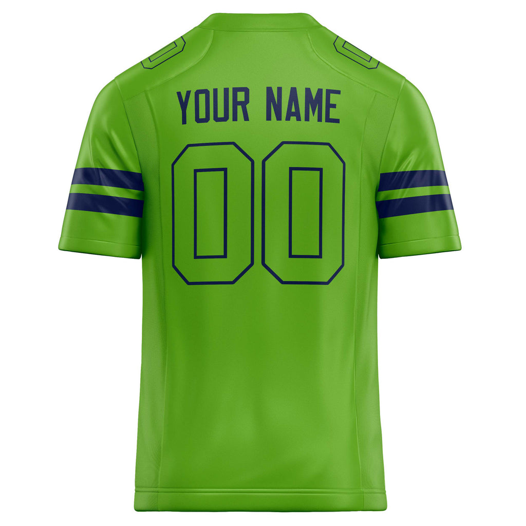 Personalized Neon & Green navy Solid Colour Football Jersey