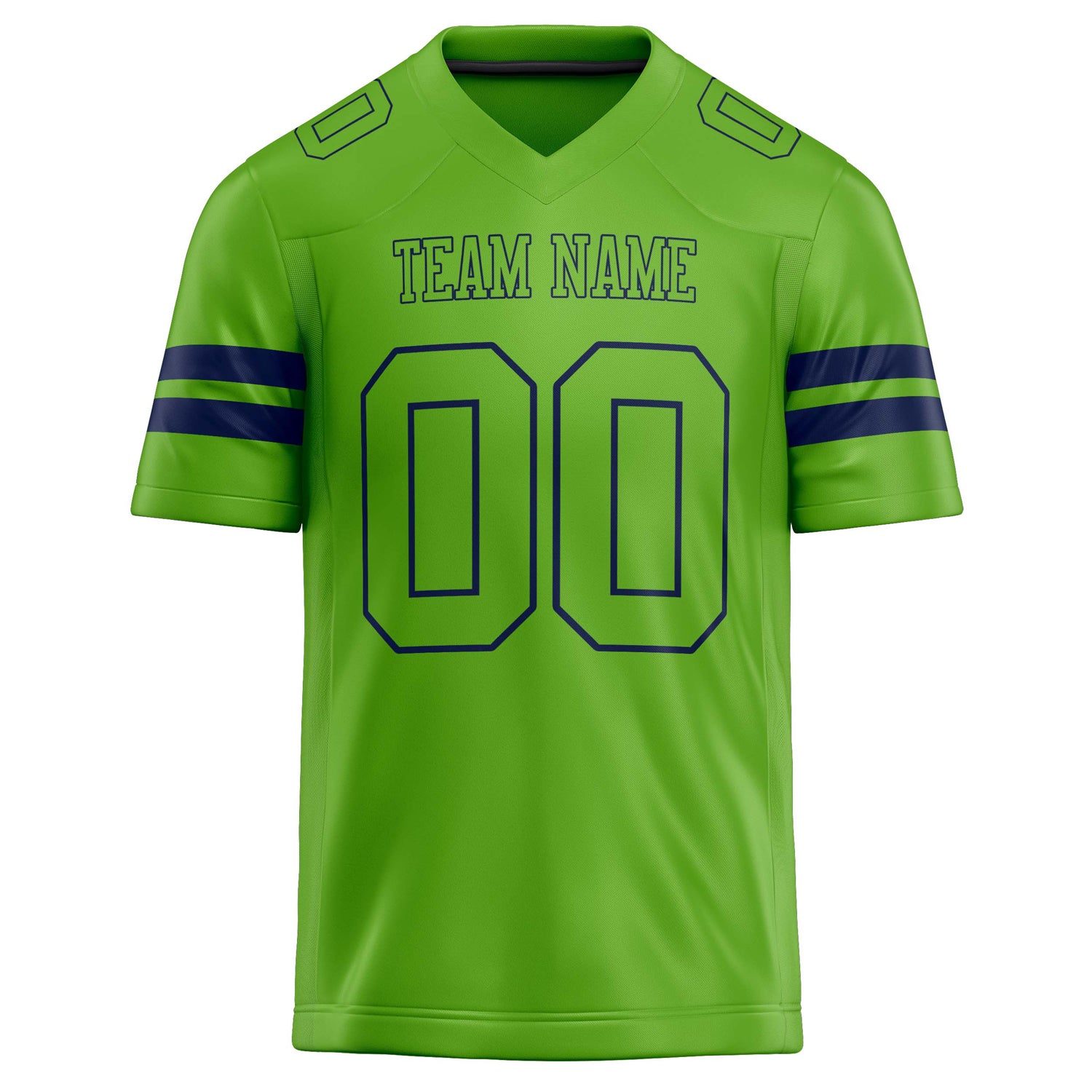 Personalized Neon & Green navy Solid Colour Football Jersey