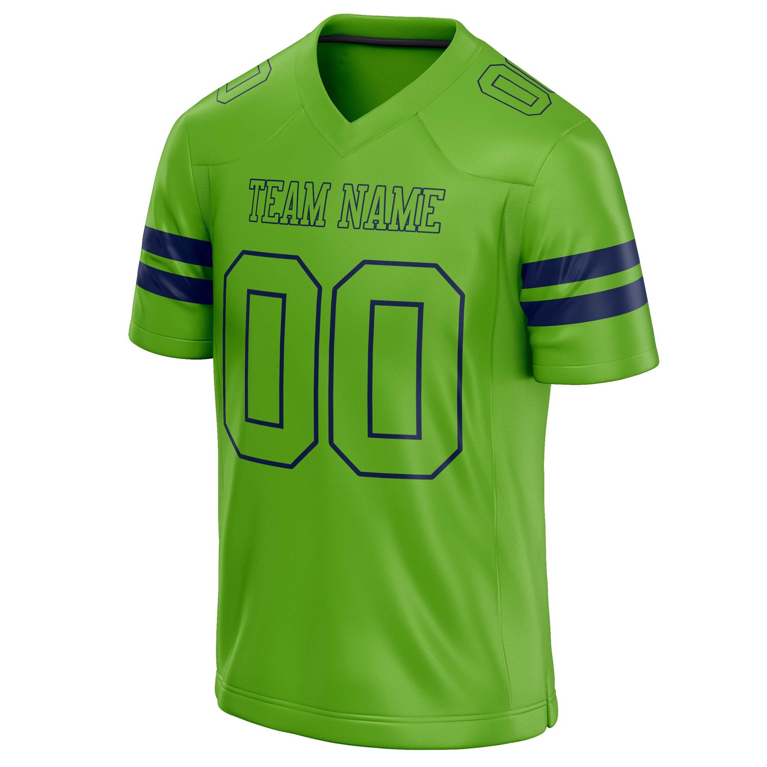 Personalized Neon & Green navy Solid Colour Football Jersey