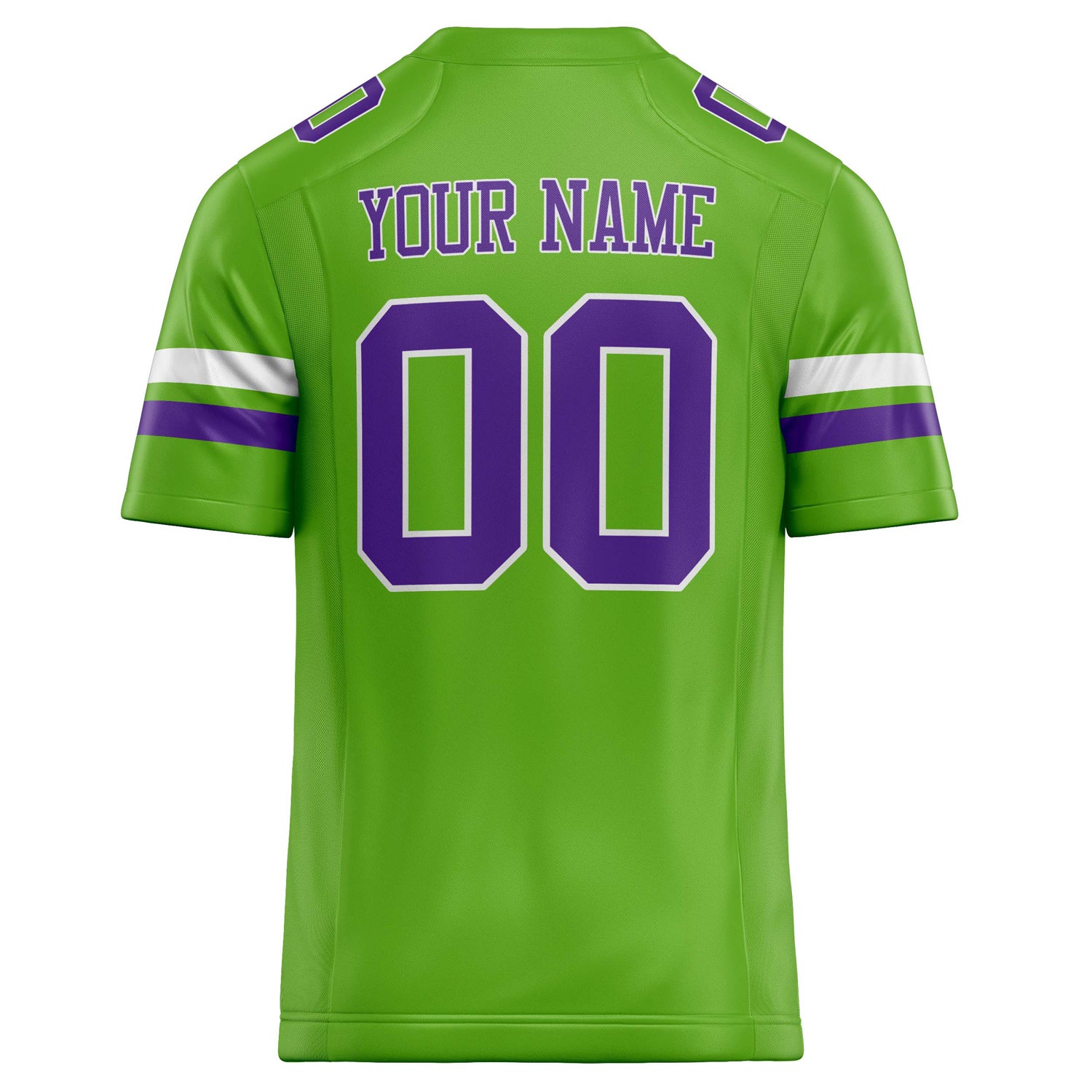 Personalized Neon & Green Purple Solid Colour Football Jersey