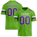 Personalized Neon Green Purple Solid Colour Football Jersey FT02240730NE300