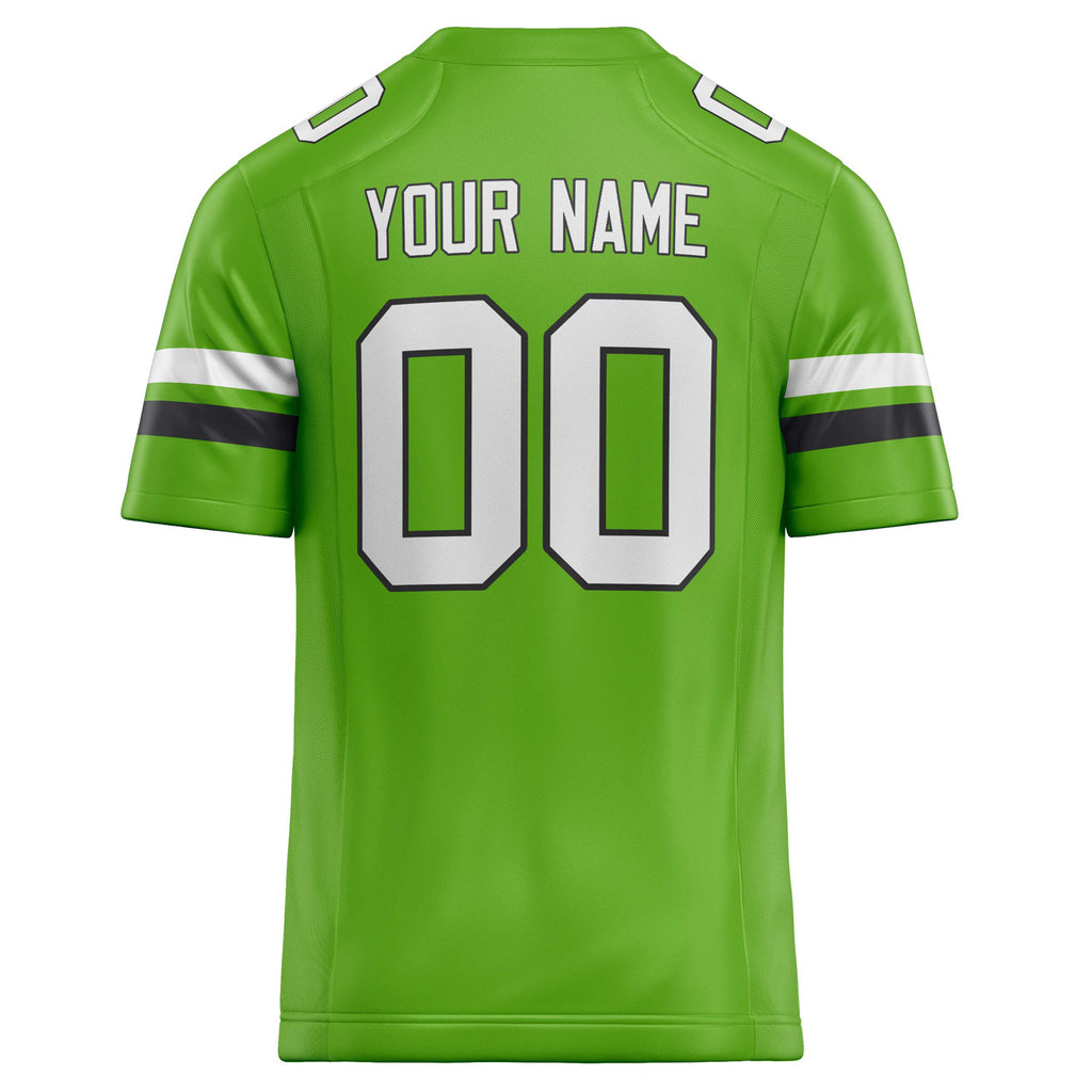 Personalized Neon & Green White Solid Colour Football Jersey