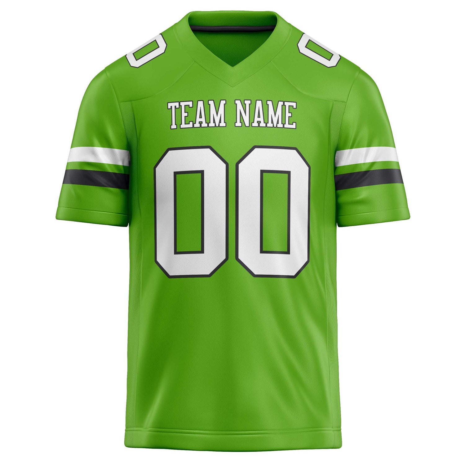 Personalized Neon & Green White Solid Colour Football Jersey