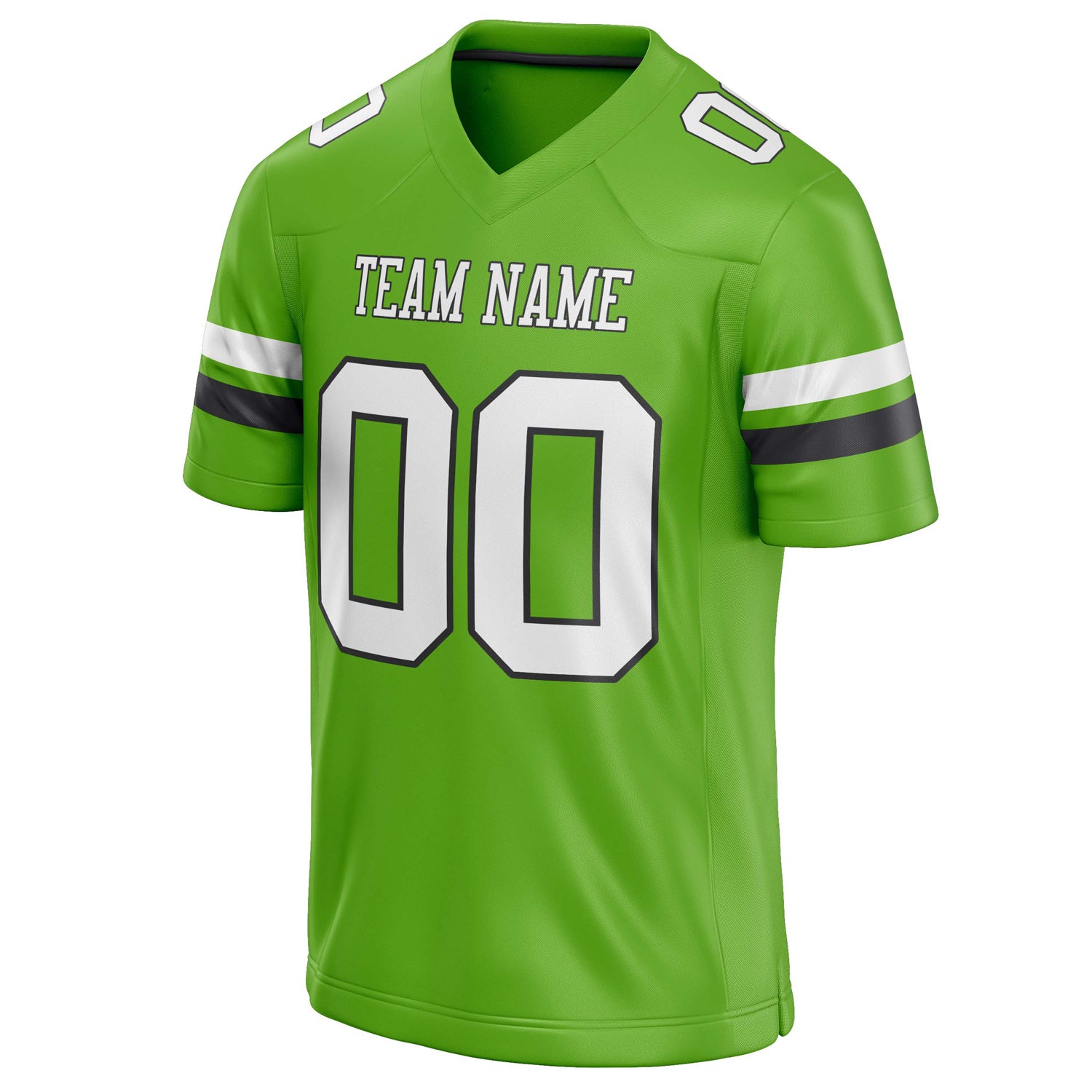 Personalized Neon & Green White Solid Colour Football Jersey