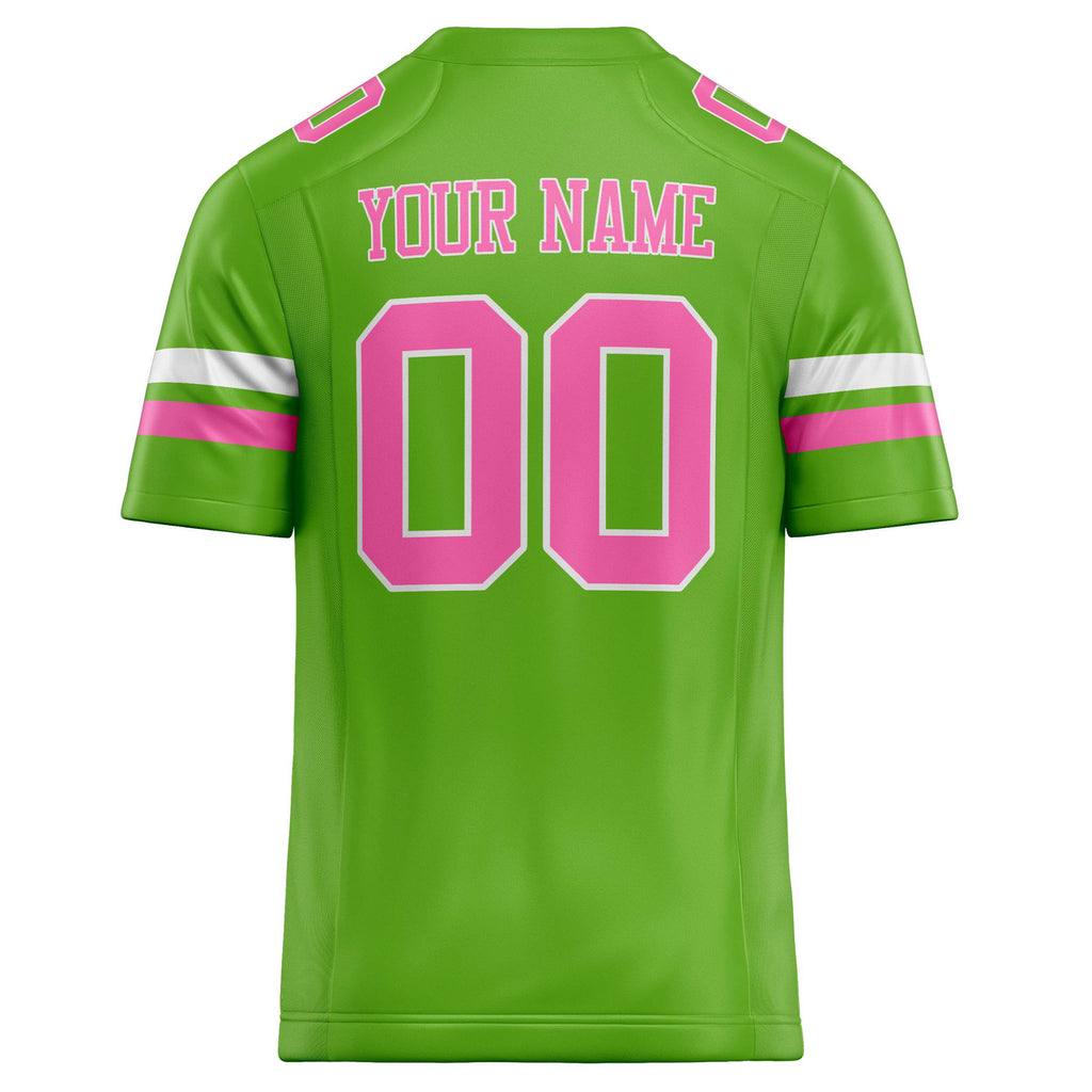 Personalized Neon & Green pink Solid Colour Football Jersey
