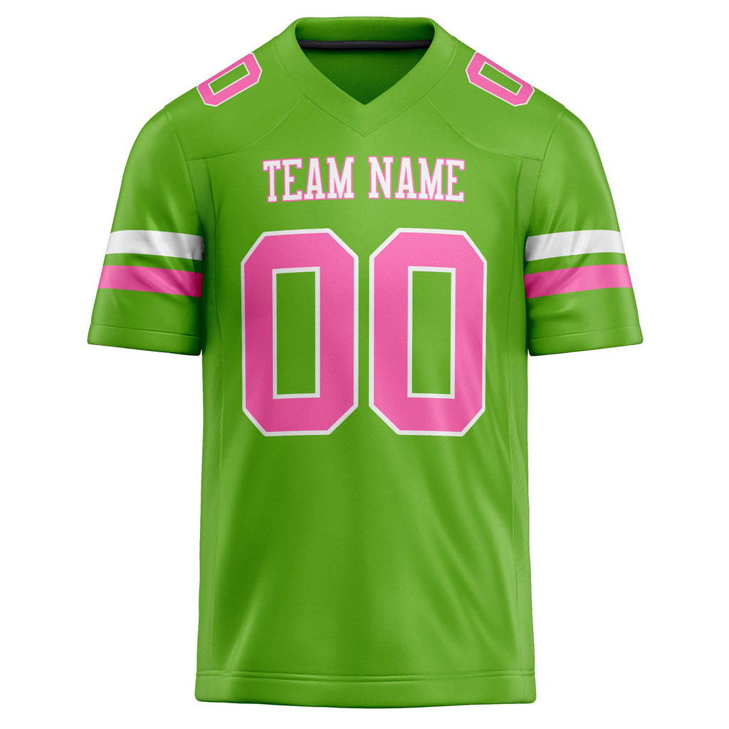 Personalized Neon & Green pink Solid Colour Football Jersey