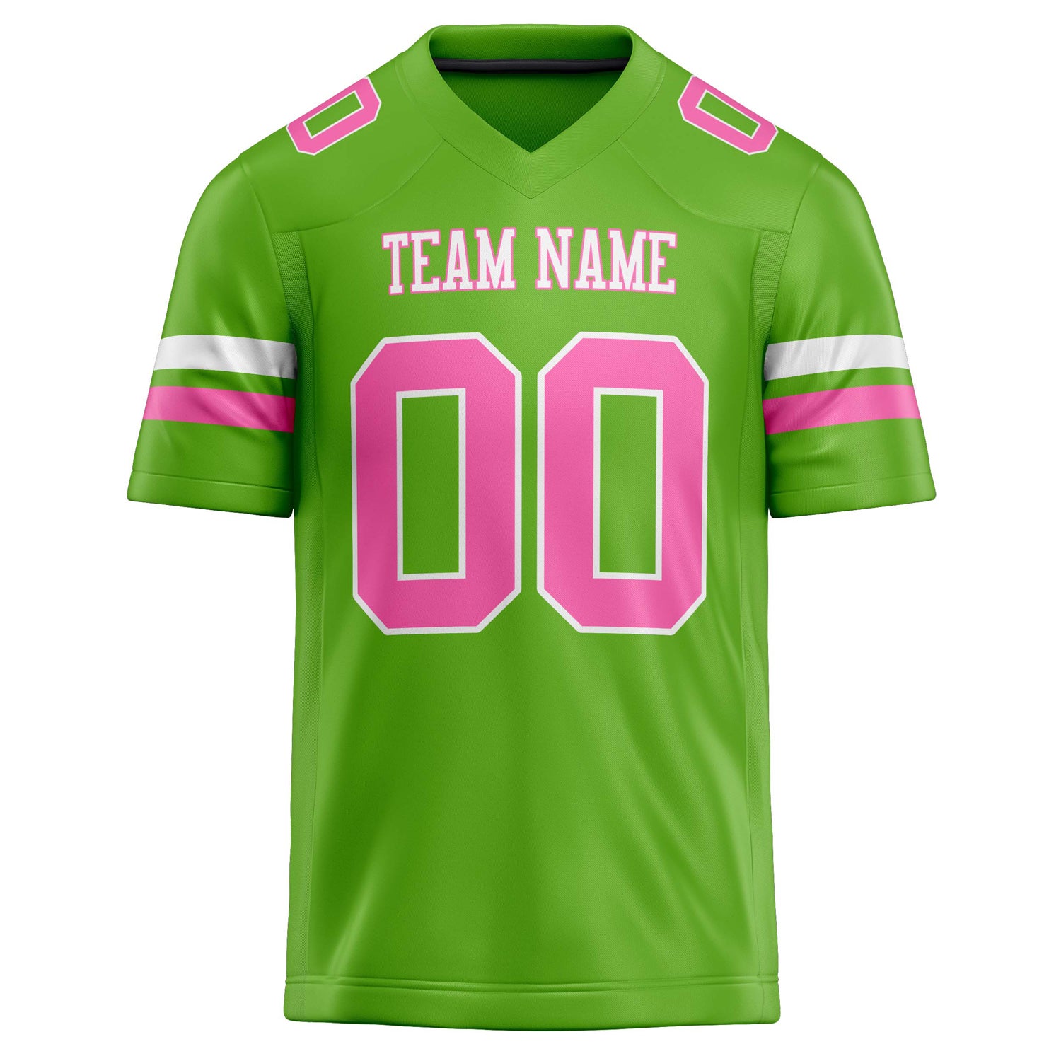 Personalized Neon & Green pink Solid Colour Football Jersey