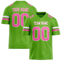 Personalized Neon Green pink Solid Colour Football Jersey FT02240730NE302