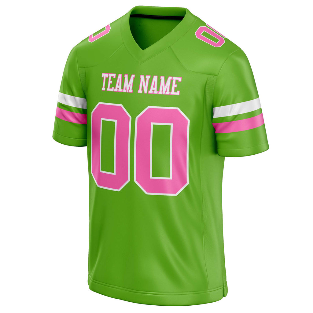 Personalized Neon & Green pink Solid Colour Football Jersey