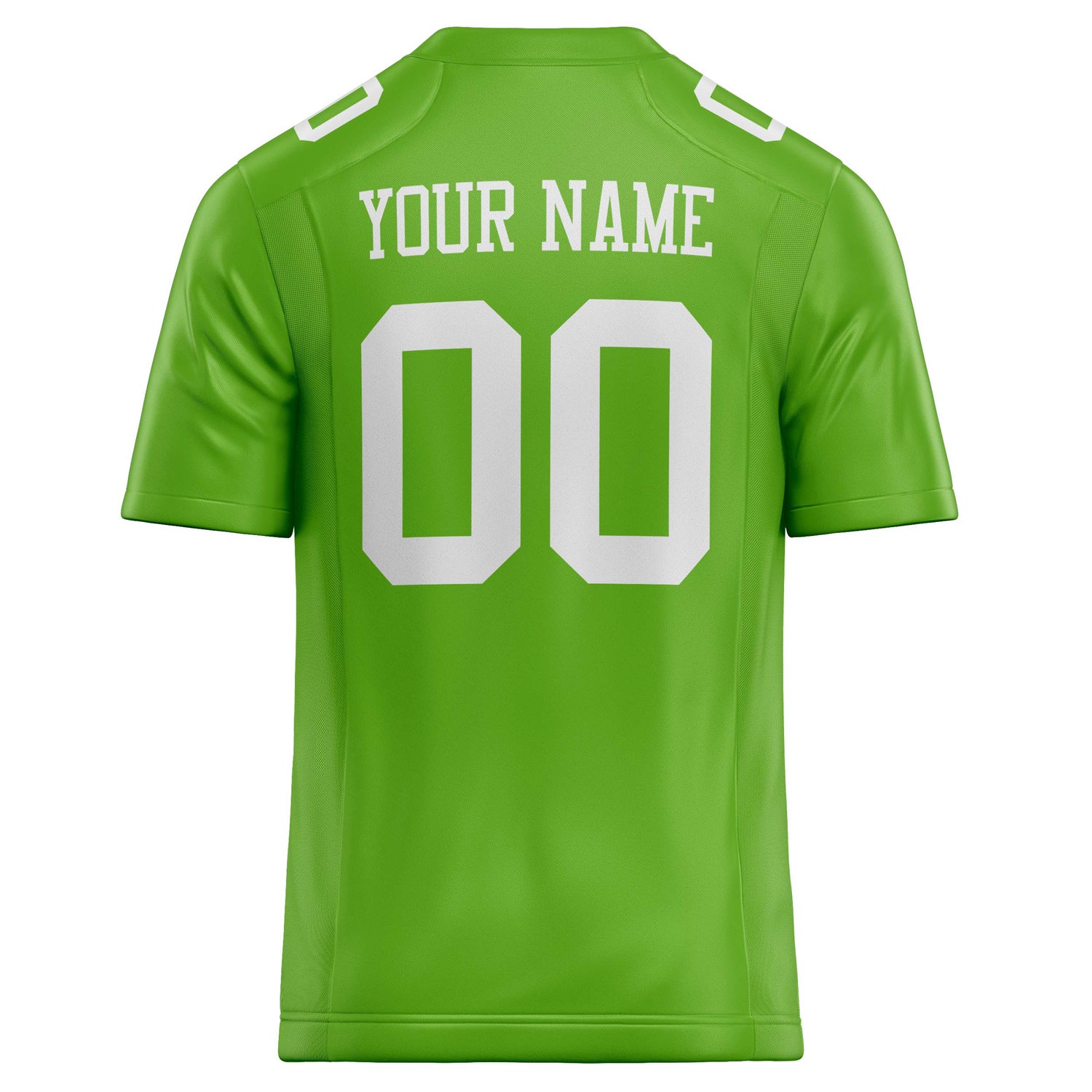 Personalized Neon & Green White Solid Colour Football Jersey