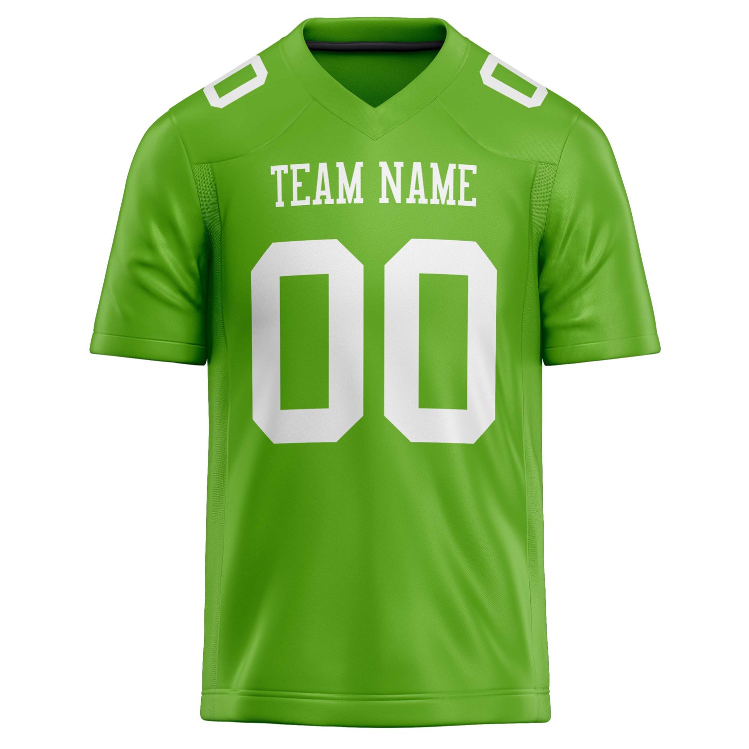 Personalized Neon & Green White Solid Colour Football Jersey