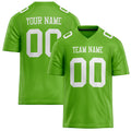 Personalized Neon Green White Solid Colour Football Jersey FT02240730NE303