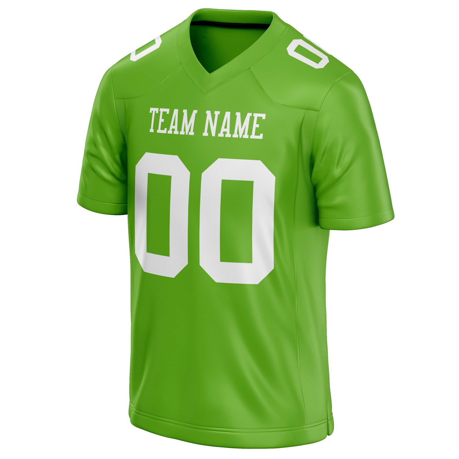 Personalized Neon & Green White Solid Colour Football Jersey