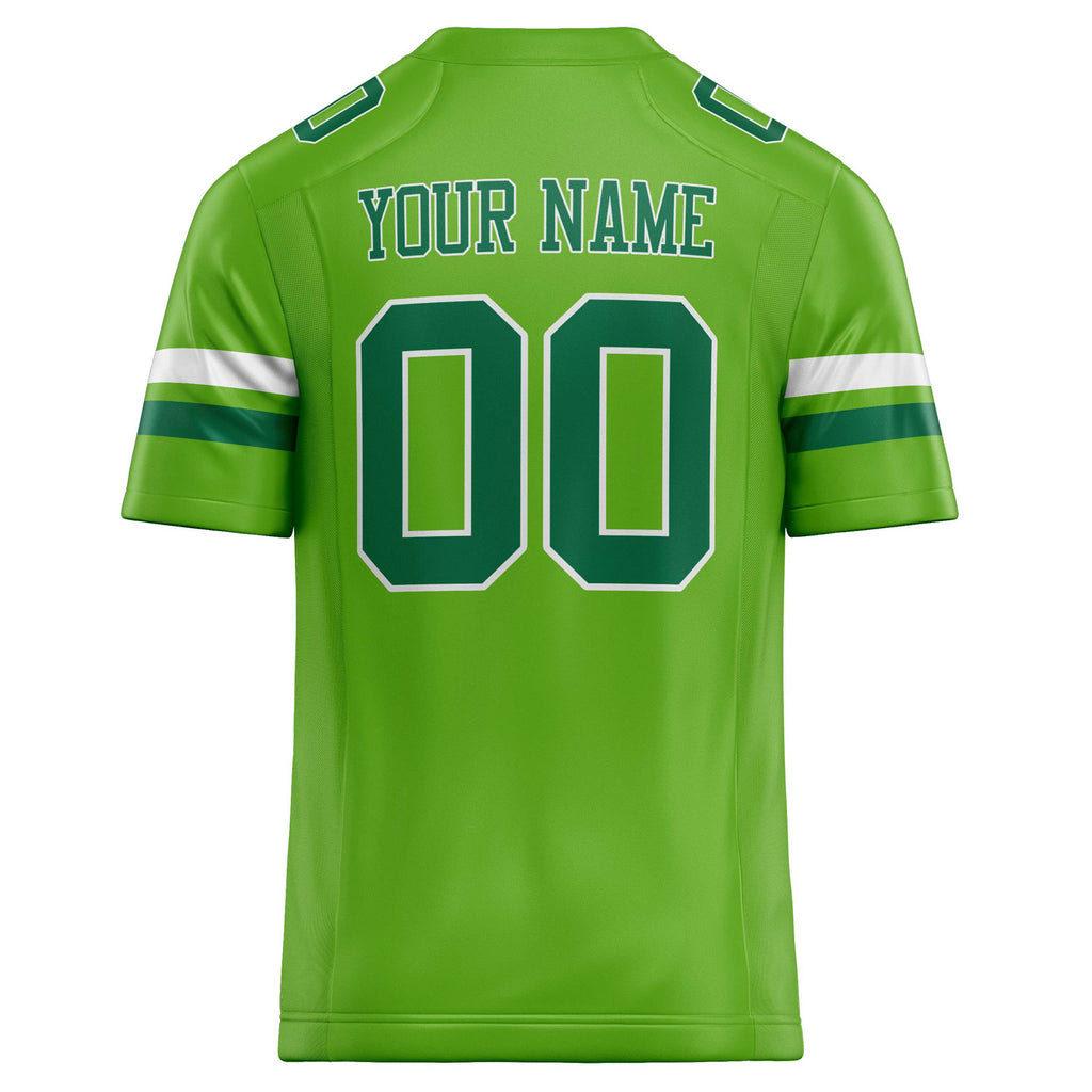 Personalized Neon & Green kelly green Solid Colour Football Jersey