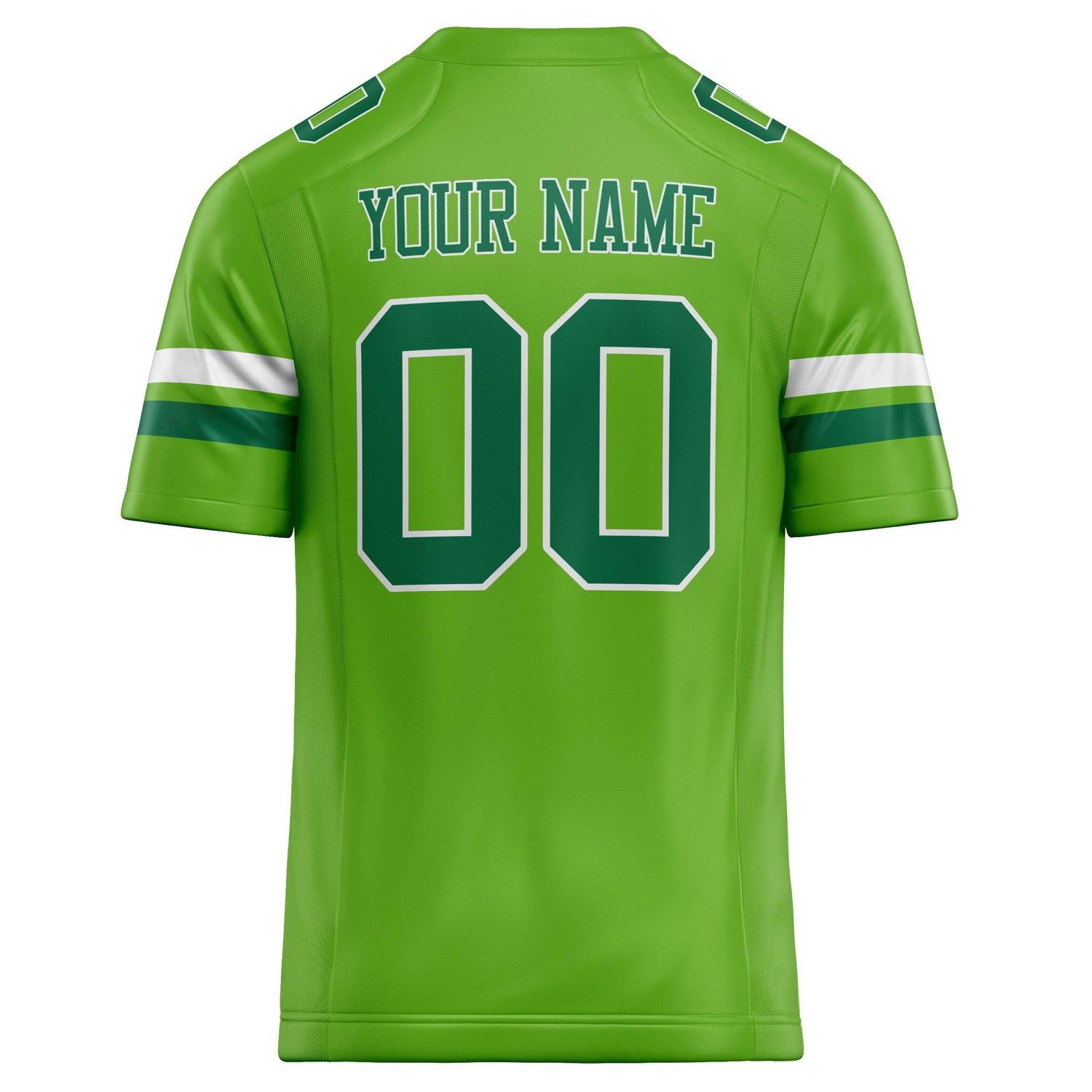 Personalized Neon & Green kelly green Solid Colour Football Jersey