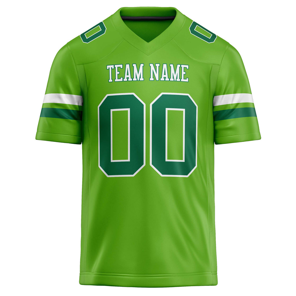 Personalized Neon & Green kelly green Solid Colour Football Jersey