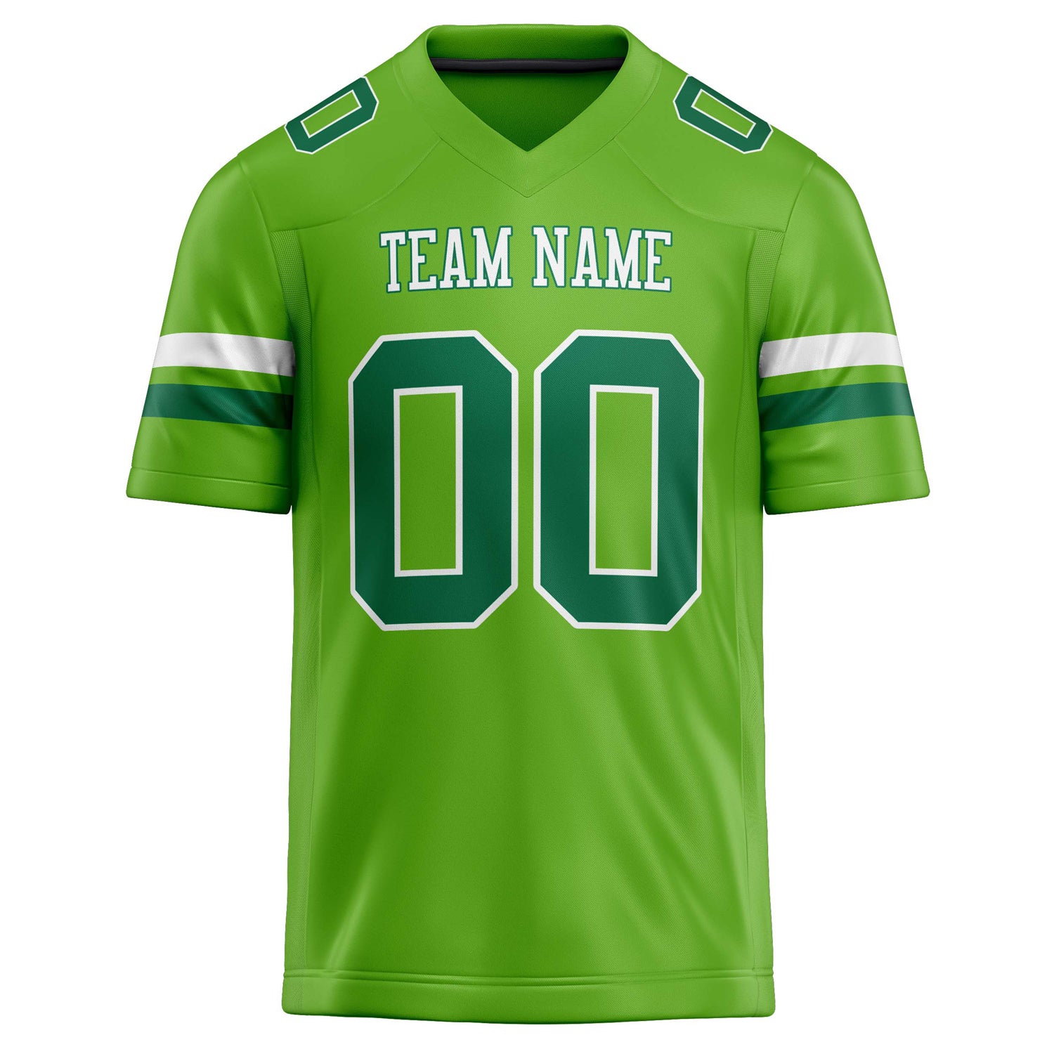 Personalized Neon & Green kelly green Solid Colour Football Jersey