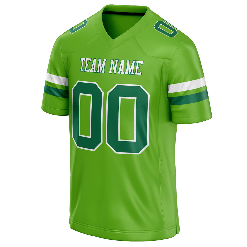 Personalized Neon & Green kelly green Solid Colour Football Jersey