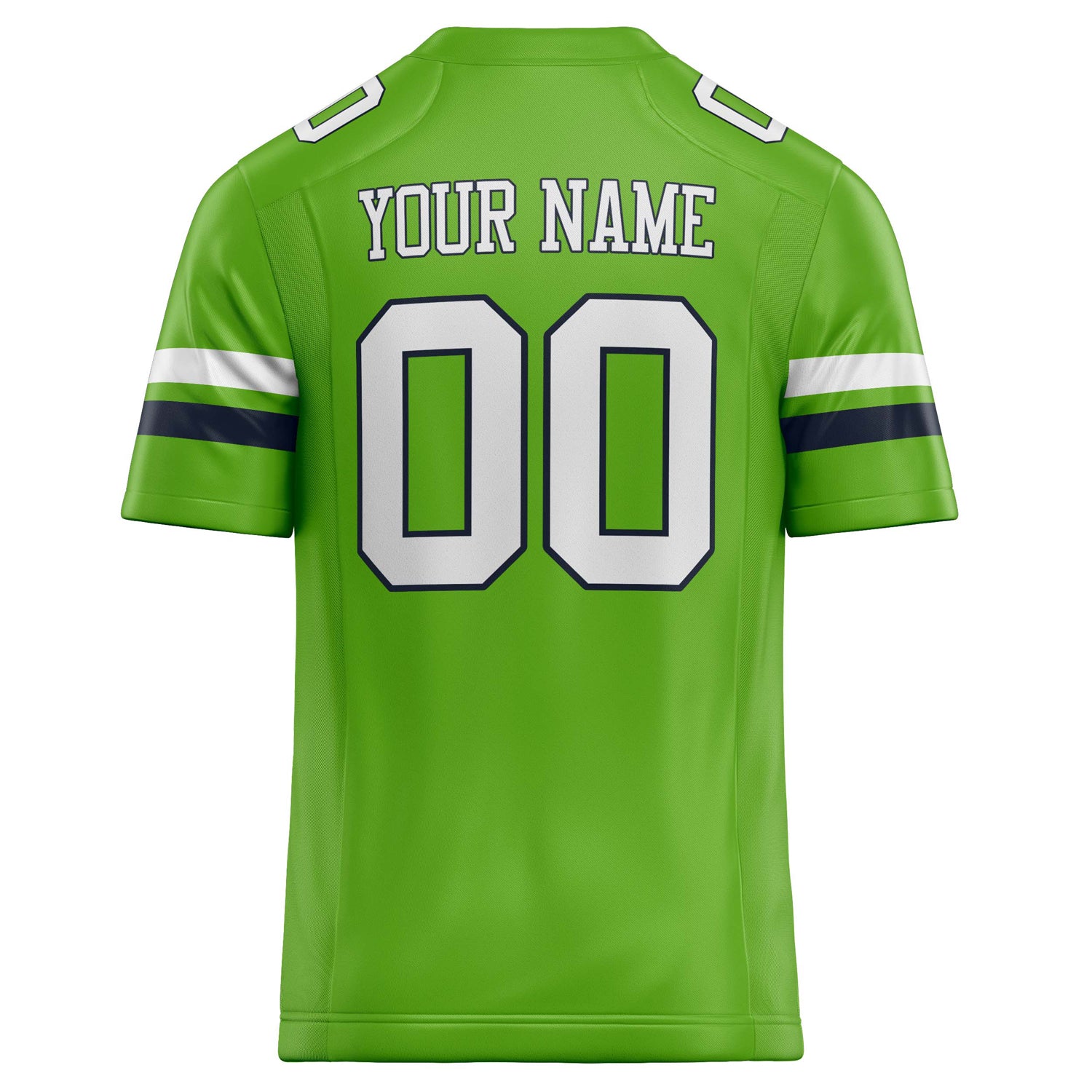 Personalized Neon & Green White Solid Colour Football Jersey