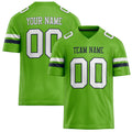 Personalized Neon Green White Solid Colour Football Jersey FT02240730NE305