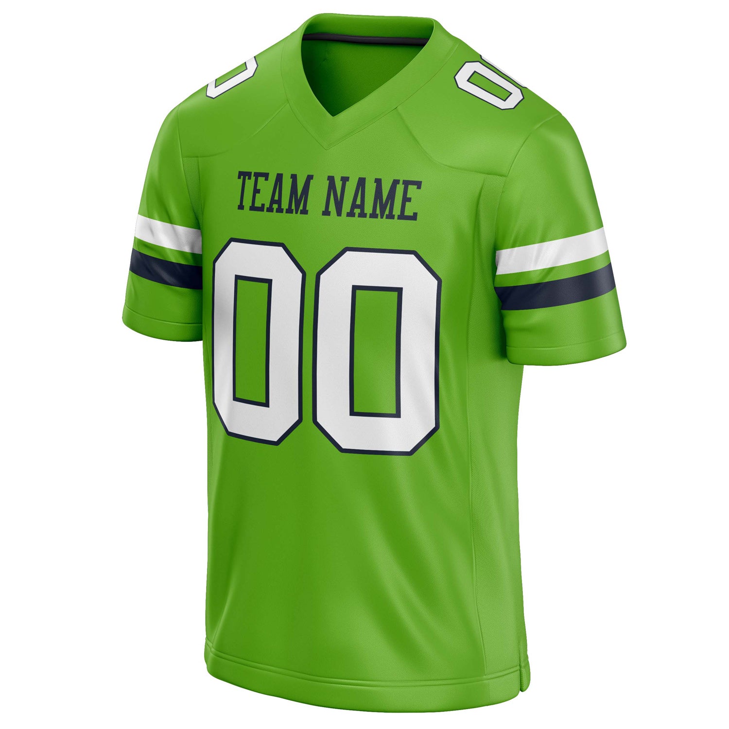 Personalized Neon & Green White Solid Colour Football Jersey
