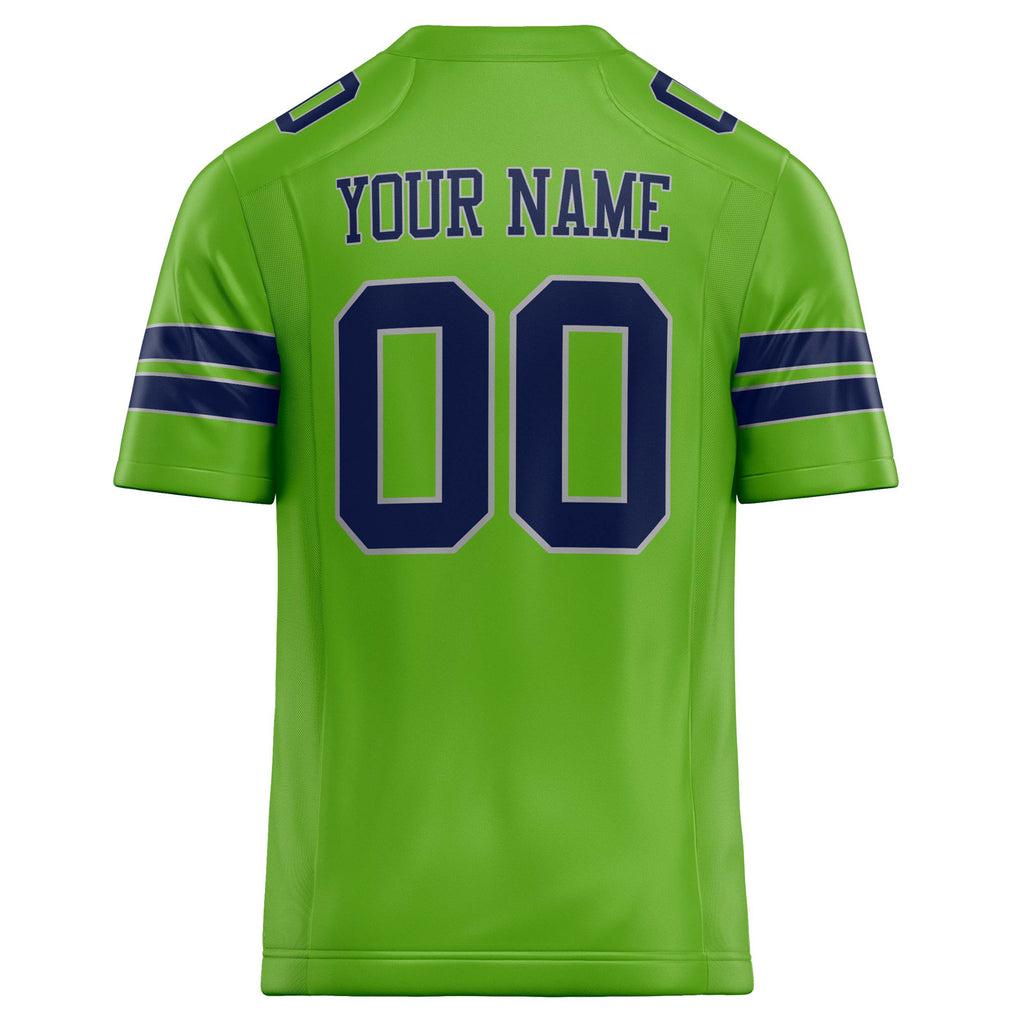Personalized Neon & Green navy Solid Colour Football Jersey