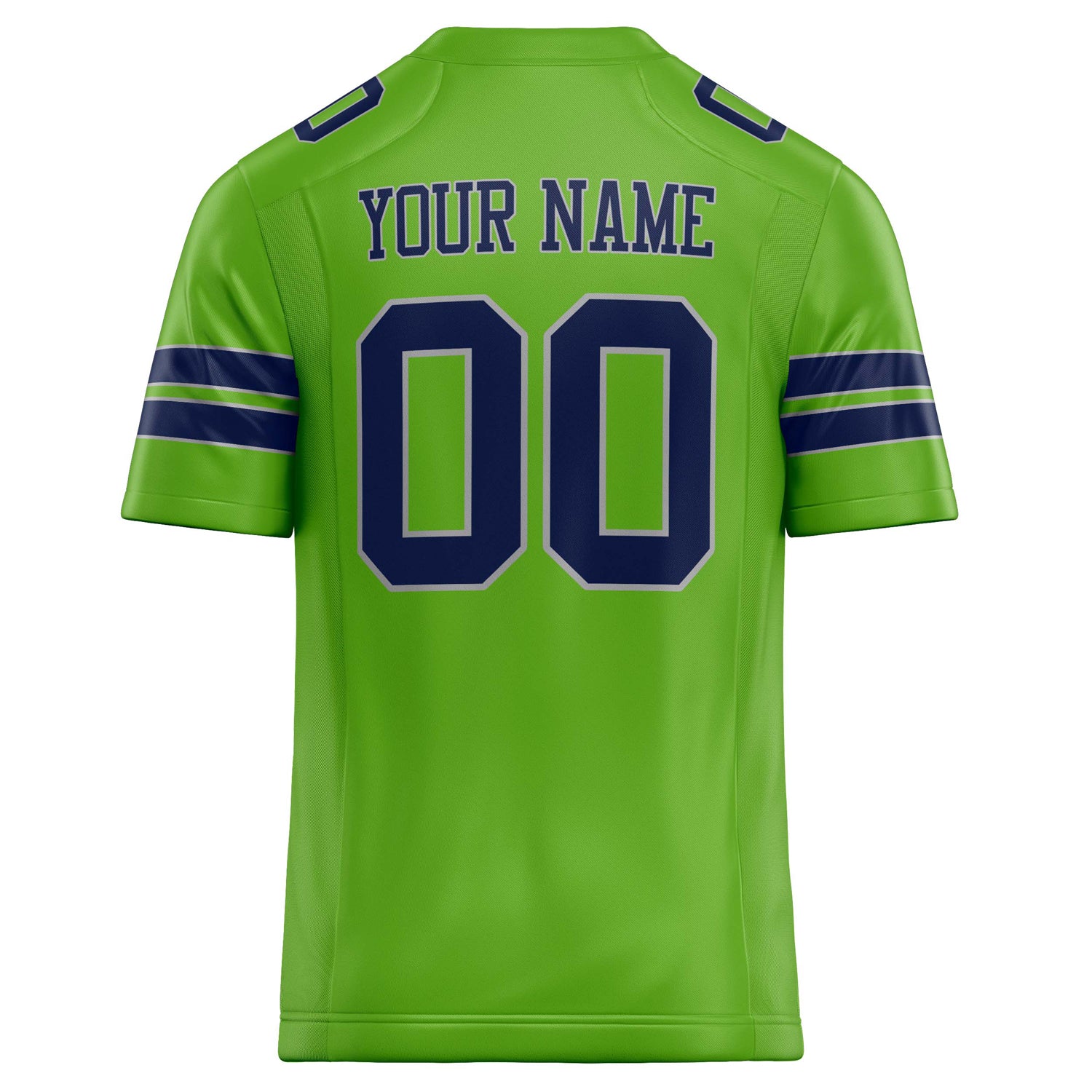 Personalized Neon & Green navy Solid Colour Football Jersey