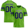 Personalized Neon Green navy Solid Colour Football Jersey FT02240730NE306