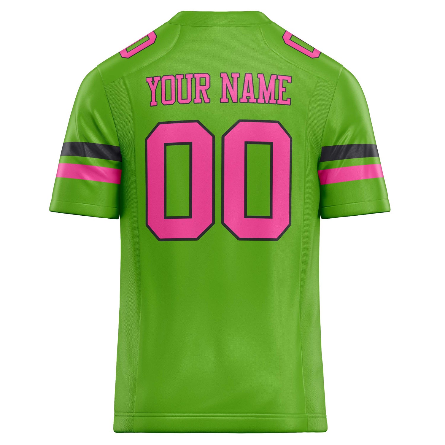 Personalized Neon & Green pink Solid Colour Football Jersey