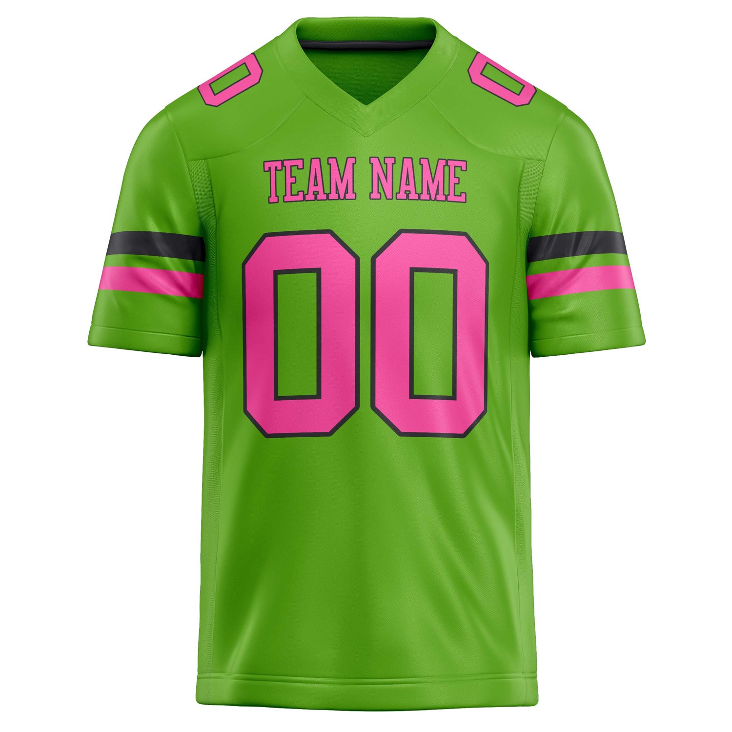 Personalized Neon & Green pink Solid Colour Football Jersey