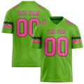 Personalized Neon Green pink Solid Colour Football Jersey FT02240730NE307