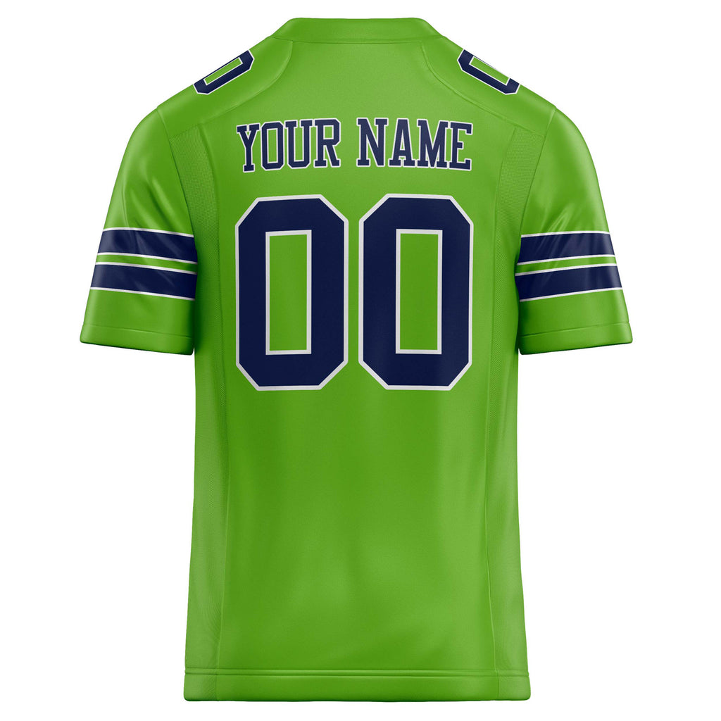 Personalized Neon & Green navy Solid Colour Football Jersey