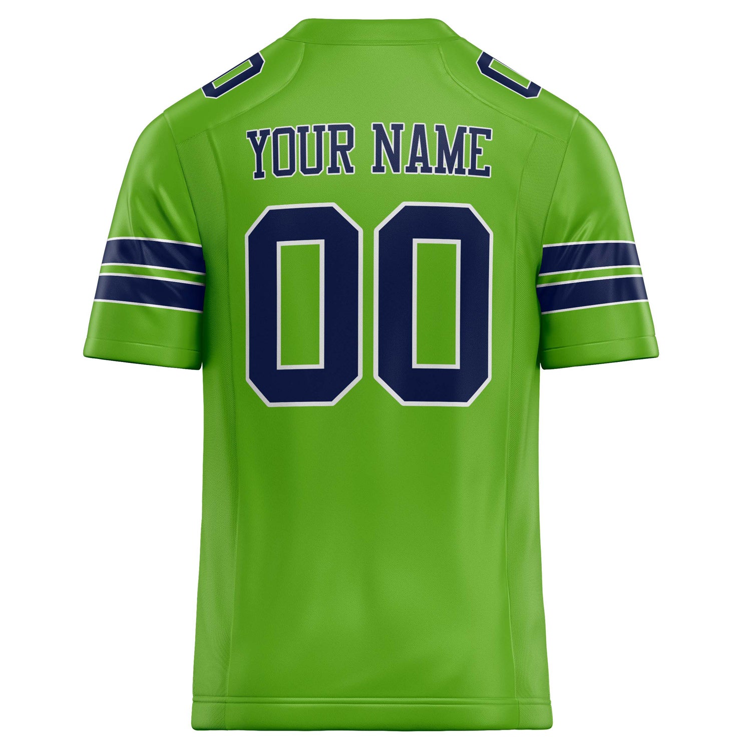 Personalized Neon & Green navy Solid Colour Football Jersey