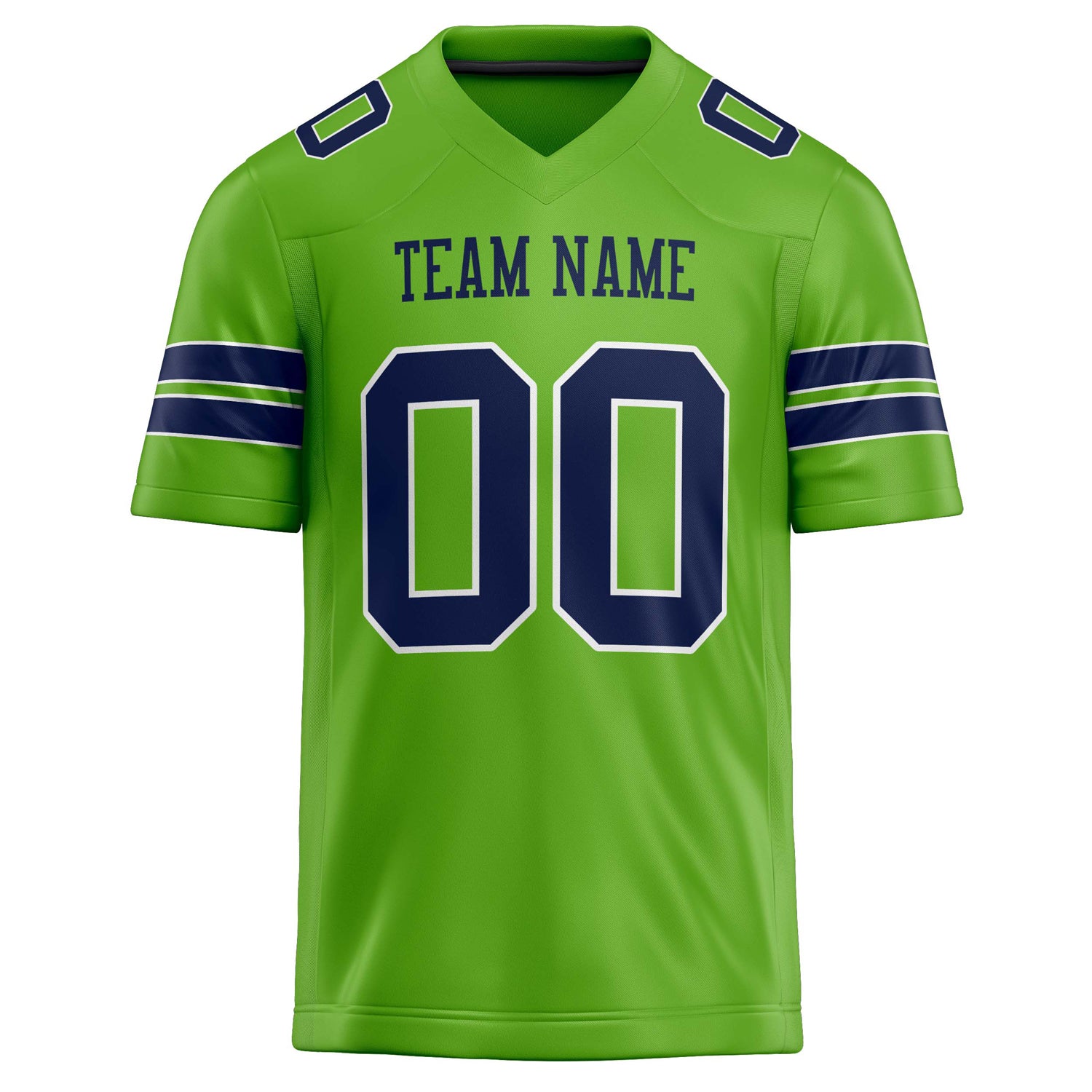 Personalized Neon & Green navy Solid Colour Football Jersey