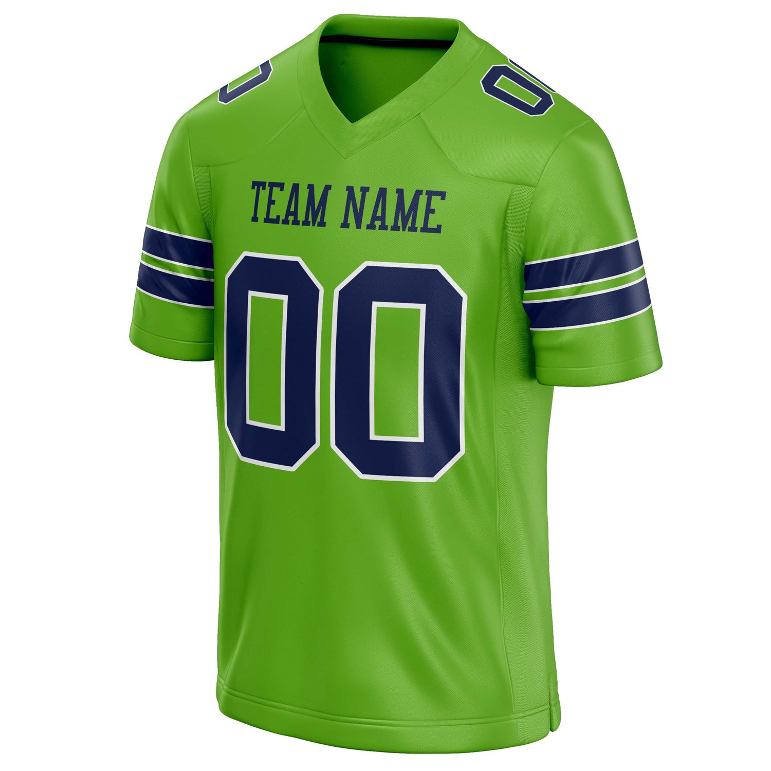 Personalized Neon & Green navy Solid Colour Football Jersey