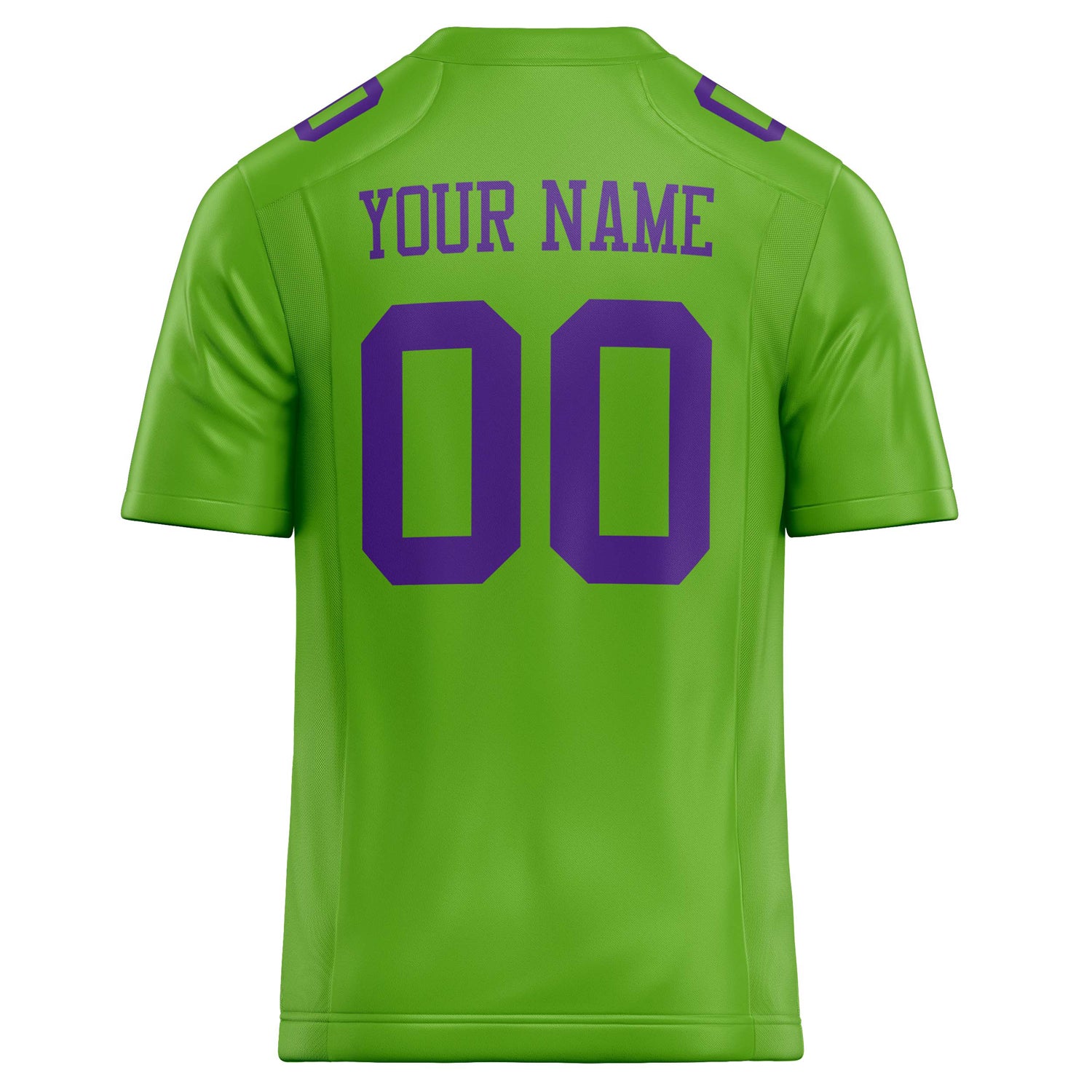 Personalized Neon & Green Purple Solid Colour Football Jersey