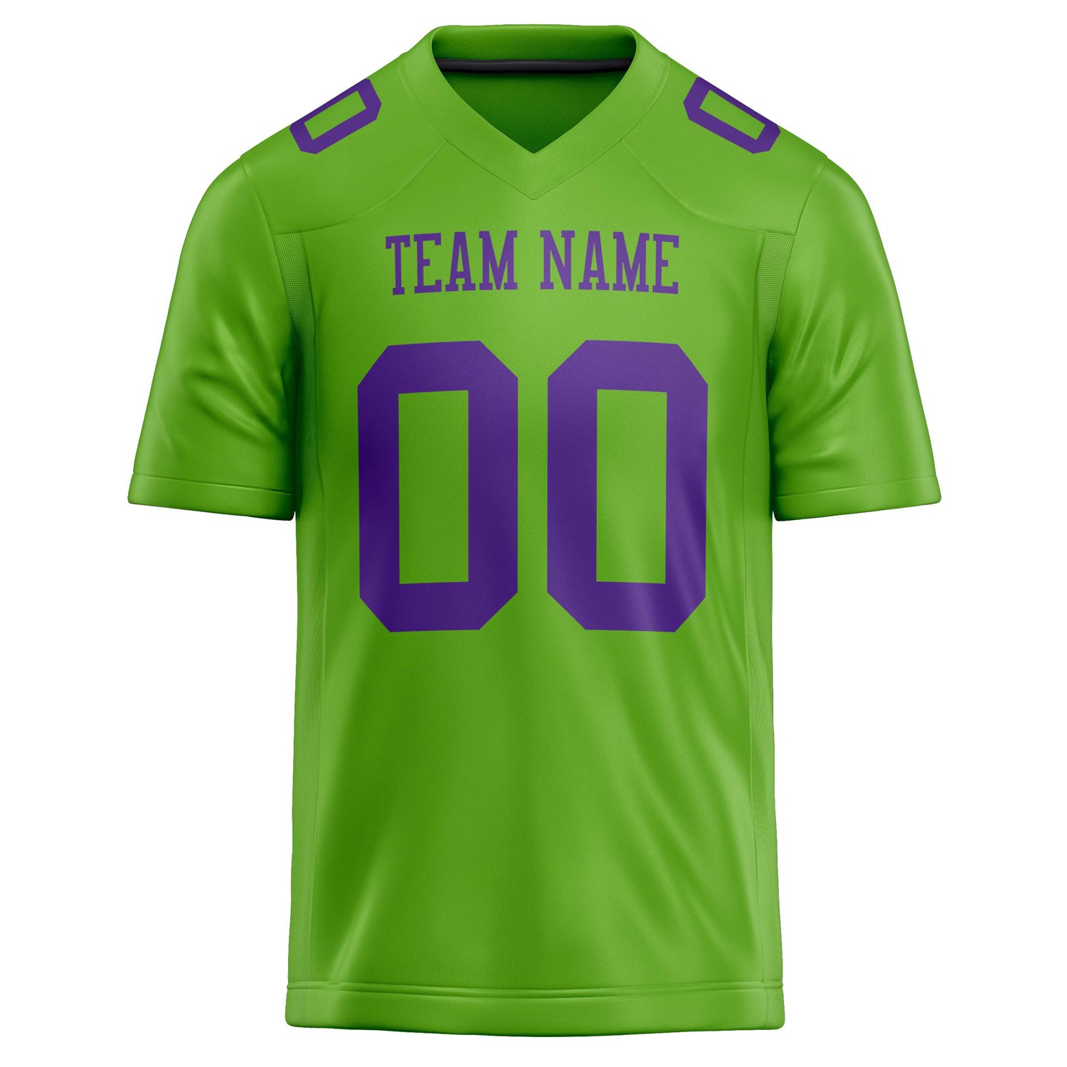 Personalized Neon & Green Purple Solid Colour Football Jersey