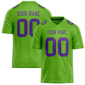 Personalized Neon Green Purple Solid Colour Football Jersey FT02240730NE309