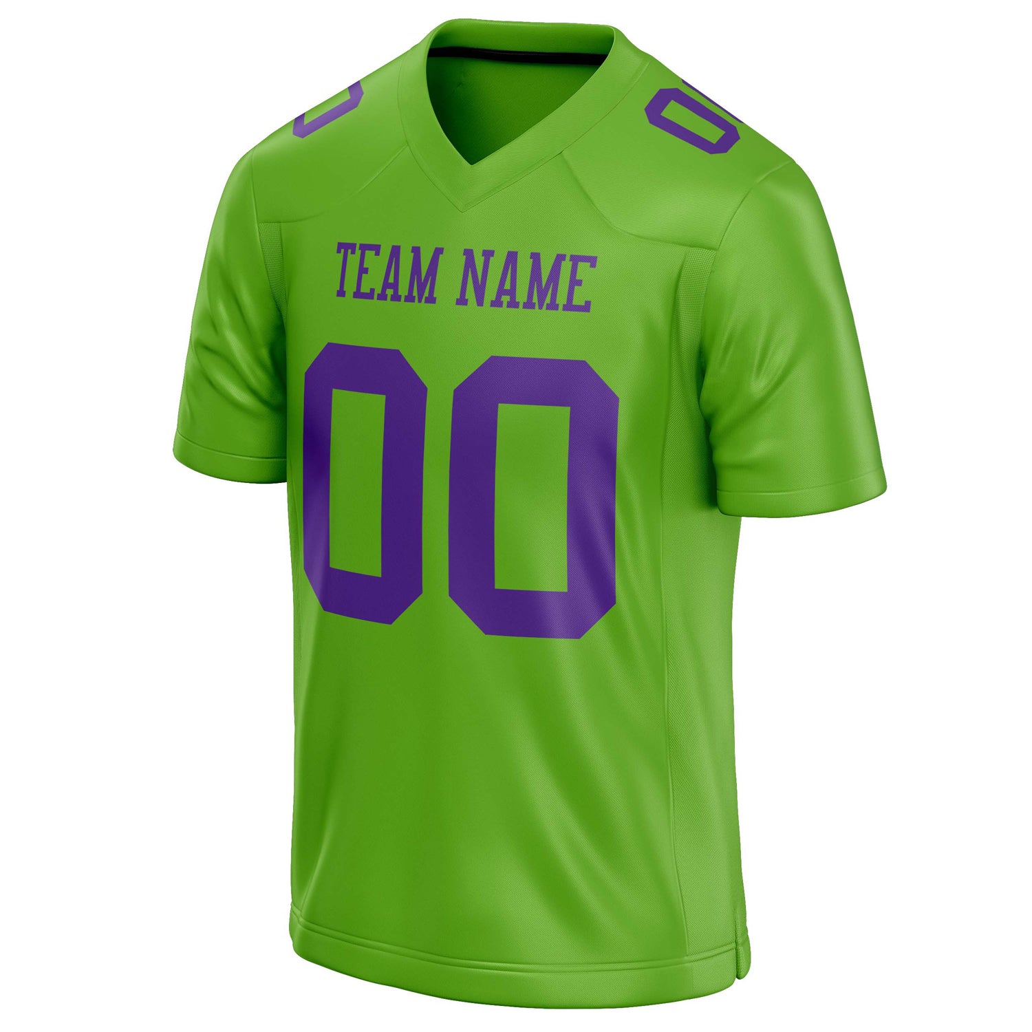 Personalized Neon & Green Purple Solid Colour Football Jersey