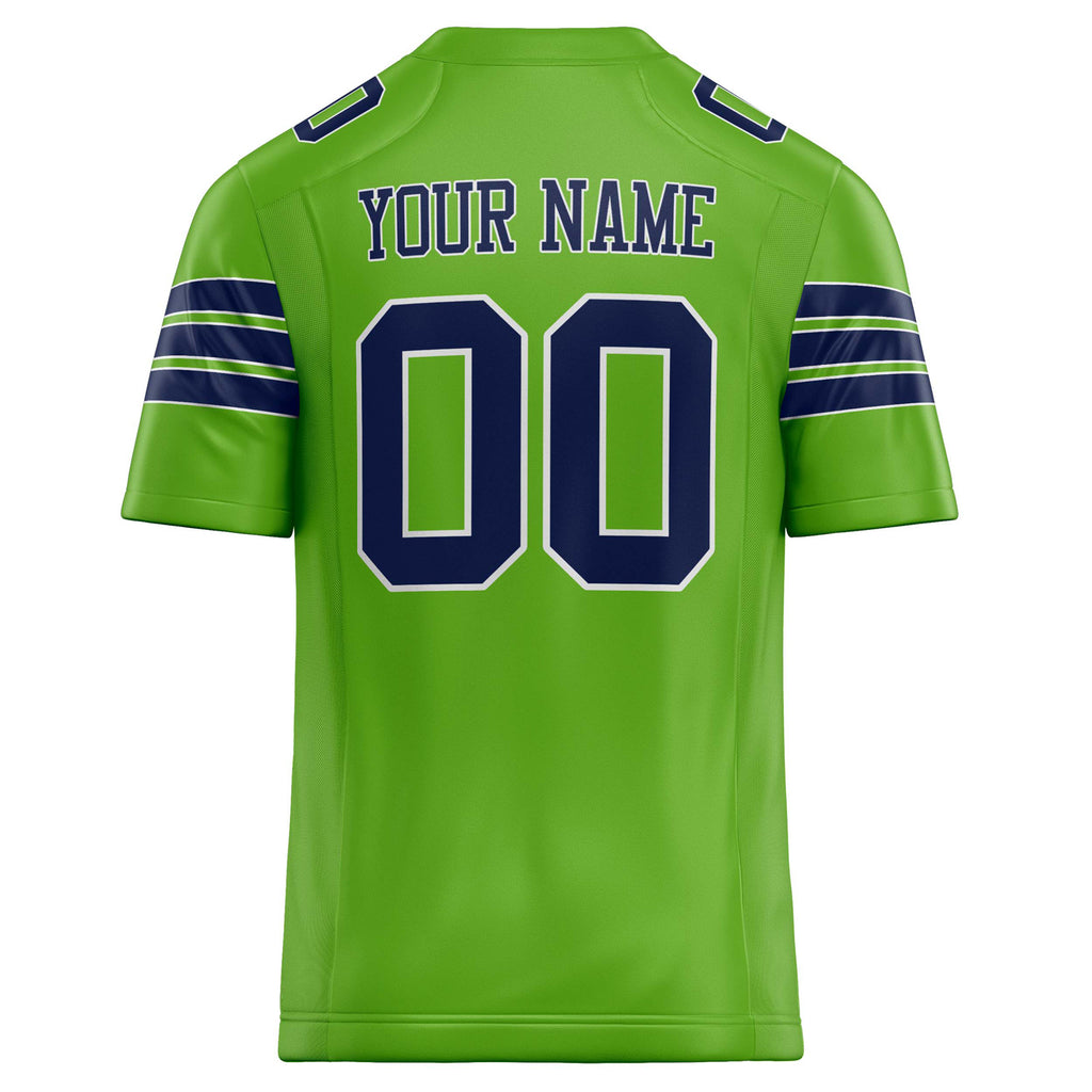 Personalized Neon & Green navy Solid Colour Football Jersey